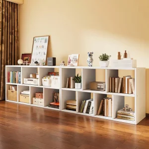 Customizable Wooden Low Cabinet Storage Cupboard Bookshelf Modern Minimalist Design Self assembly School Living Room Study