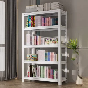 Customization Metal Bookshelf for School Library Reading Room Household Floor Carbon Steel Document Archive Rack Bookcase
