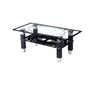 Customization Metal Legs Coffee Table with Tempered Glass Coffee Table for the Living Room
