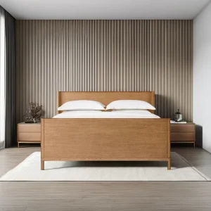 Customization Modern Hotel Soundproof King Size Queen Bed Frame Hotel Bedroom Furniture Wooden Beds