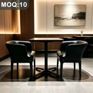 Customization OEM ODM ECO Foldable Luxury Modern Wood Table Metal Leather 4 Set Dining Chairs for bar Restaurant & Mall