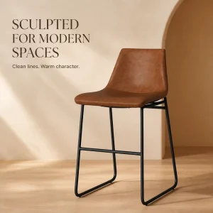 Customization OEM ODM Iron Frame Industrial Outdoor Hotel Villa bar Stool bar Chair for Family Dining Bar Front Desk