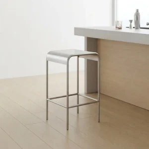 Customization Stainless Steel Strong Modern Industrial Minimalist Bar Stool Floor Rack Tall Stool Arc Outdoor Living Room