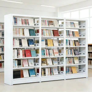 Customization Steel Bookcase Magazine Racks Library Bookcase Metal Bookcase 5 Tier Iron Bookshelves School Library Bookshelf