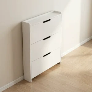 Customization Ultra thin 17cm Tipping Bucket Shoe Cabinet Modern Minimalist Entryway Shoe Rack for Small Space Hallway Storage