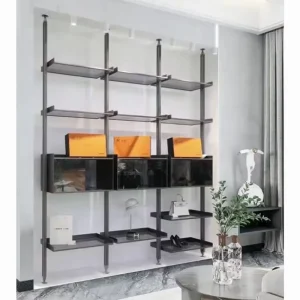 Customize Closet Cabinet Multi function Creative Aluminum Home Decoration Storage Layer Morden Organizer Shelf Living Room