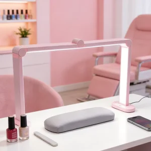 Customize Logo Foldable LED Nail Table Lamp Nail Salon Desk Lamp for Eyelash Extension Tattoo Beauty Nail Light