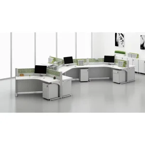 Customize Open Style Modular Office Cubicle Office Furniture Partitions 2 4 6 8 Peoples Workstation