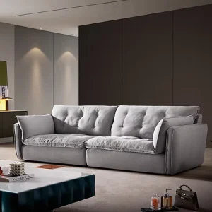 Customized 2-Seater Convertible Upholstered Reclining Sectional Luxury Modern Sofa for Apartment and Villa Home Furniture