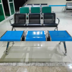 Customized 3 Seat Stainless Steel Infusion Chair for Hospitals Schools Gyms Modern Design Indoor Waiting Room