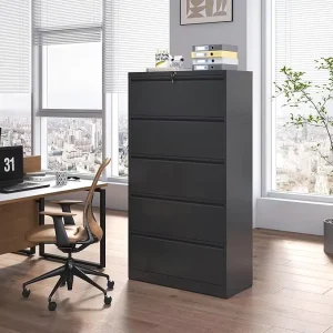Customized 5 Drawer Metal Steel Lateral Chest Filing Cabinet Lockable Hanging Legal Letter A4 F4 Size Files Printer Stand School