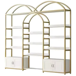 Customized 5 Layer Wooden Shelves for Shopping Mall Wall Display Stand Retail Store Furniture Cosmetic Display Cabinet Showcase