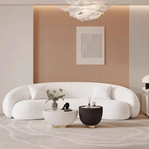 Customized Arc Shaped Reception Sofa Set Cashew Shaped for Mall Hotel Small Apartments Creative Rest Area Design
