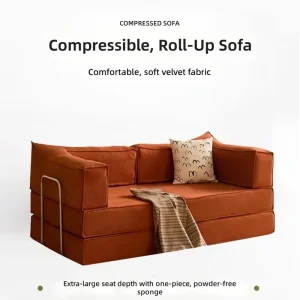 Customized Couch Living Room Sofas Corduroy 5 in 1 Convertible Sleeper Modular Vacuum Compressed Sofa Bed for Indoor