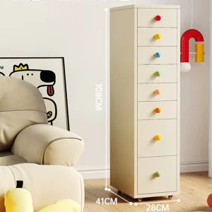 Customized Design Schools Gym Compact Space Saving Mobile White Eight Draw Drawer Steel File Cabinet