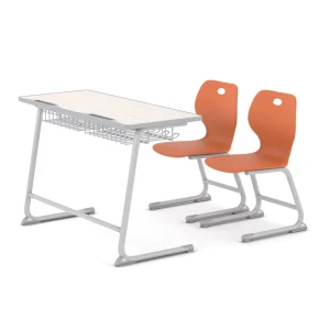 Customized Double Seater School Classroom Desk Chair Set Modern Design Durable Metal Ergonomic Eco Friendly ISO Certified Home