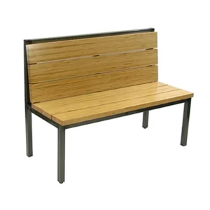 Customized Durable Modern Single Booth Restaurant Furniture Solid Wood Bench Iron Frame High Density Foam Powder Home Bar Hotel