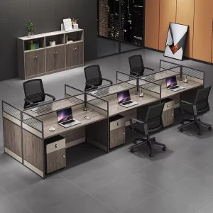 Customized Employee Cubicle Desks and Chairs L Type 2 4 6 8 Modular Workstation Simple Modern Staff Desk