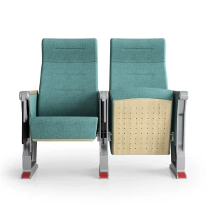 Customized Folding Cinema Seats for Dining & Hotel Use Auditorium Church Seating with Armrest Commercial Use Modern Design