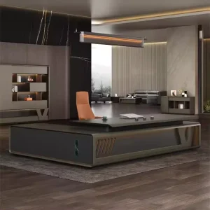 Customized High end Executive Smart Office Desk New Design Durable CEO Office Computer Desk with Panel Wooden Style