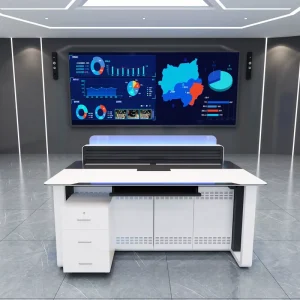 Customized High-end Modular Console Command Center LED Intelligent Subtitle Office Console