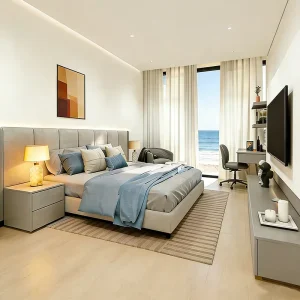 Customized Hotel Project Furniture Villa Resort Hotel Bedroom Furniture Set 3 5 Star Luxury Hotel Bed