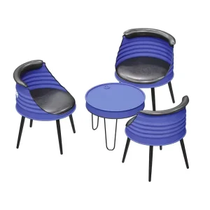 Customized Industrial Coffee Bar Restaurant Creative Iron Oil Bucket Table Chair Set Leisure Commercial Bar Chair Sets