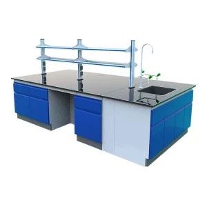 Customized Laboratory Furniture Wet C Frame Design Modular College Student Lab Tables Stainless Steel Lab Benches for Hospital