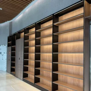 Customized Library Furniture 6 Layers Library Steel Bookshelf