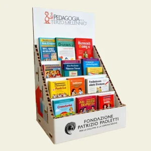 Customized Logo Modern Foldable Eco-Friendly Portable Magazine Book Brochure Honeycomb Panels Cardboard Display Stand