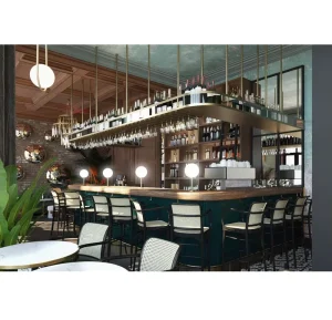 Customized Lounge Bar Counter Design Restaurant Bar Counter Pub Bar Furniture Bistro Tables and Chairs