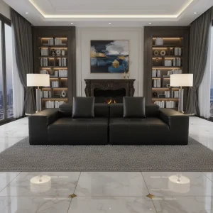Customized Luxury Leather Compressed Sofa Frameless Two Seater Floor Couch Waterproof Elegant Living Room Furniture Vendor B2B