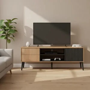Customized MDF TV Cabinet with Simple Design Living Room Storage Audio visual Cabinet Floor Slab Low Cabinet