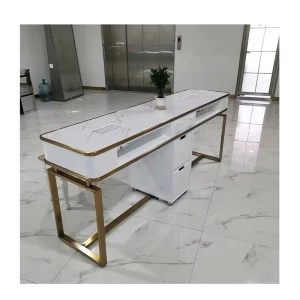 Customized Manicure Table with Pedicure Chair and Nail Polish Display Stand