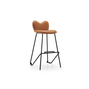 Customized Modern Bar Furniture Nordic Style Fixed Metal Frame High Stools Bar Chairs for Kitchen
