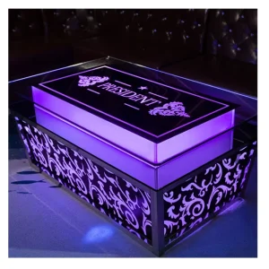 Customized Modern Commercial Illuminated Bar Furniture Coffee Tables for Clubs Karaoke Halls Private Rooms