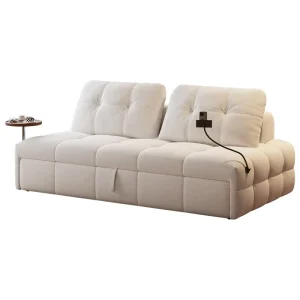 Customized Modern Convertible Home Office Sofa Bed Tufted Fabric Corner Extendable Living Room Folding Sofa Cum Bed