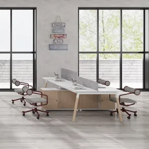 Customized Modern Convertible Modular Cubicle Office Workstation with Wooden Melamine Panel Desk for Open Space
