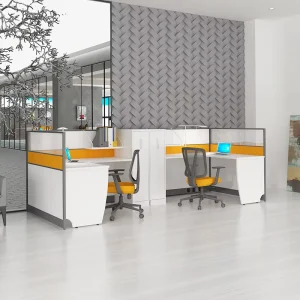 Customized Modern Convertible Wooden Office Desk 2 4 6 8 Person Cubicle Call Center Workstation with Panel Partition