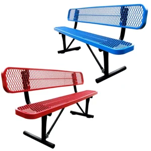 Customized Modern Decorative Steel Seating Bench Solid Commercial Grade Public Waiting Bench Outdoor Gym School Park Mall