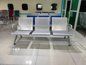 Customized Modern Design 3 Seater Stainless Steel Infusion Chair for School Clinic Dental Hospital