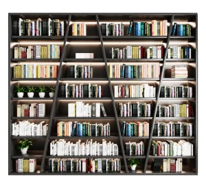 Customized Modern Design Portable Wooden Bookcase for Home Office and Hotel Living Room Furniture with Bookshelf Function