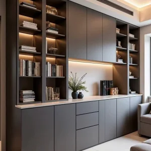 Customized Modern Design Wooden Bookcase Home Office And Hotel Living Room Furniture With Bookshelf Function Elegant Cabinet
