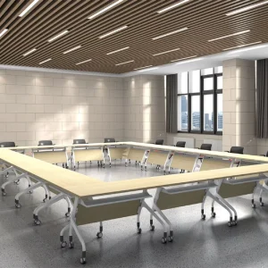 Customized Modern Folding Training Table for Commercial Use for Schools Hotels Offices Convertible and Extendable with Wheels