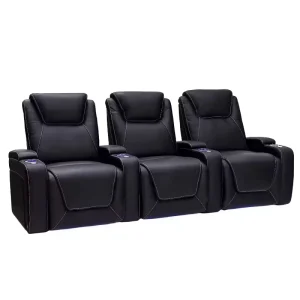 Customized Modern High End Three-Seat Recliner Sofa Genuine Leather VIP Home Theater Set for Living Room Customizable Factory