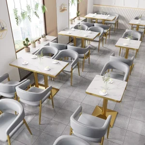 Customized Modern Leather Restaurant Booth Seating Set Dining Table Chair Sofa Durable Eco-Friendly for Hotel Workshop Cafe