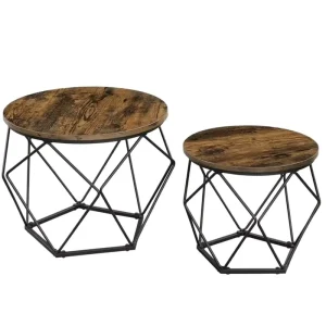 Customized Modern Luxury Bedroom Side Table Gold Metal Nordic Nesting Coffee Table Home Furniture for Living