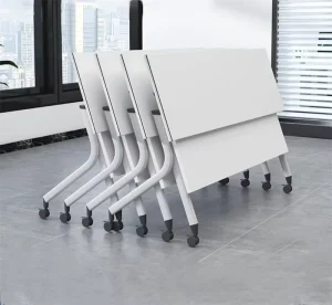 Customized Modern Metal Folding Training Meeting Table Chair Tutoring Monitor Desk Movable Splicing Multifunctional for Home