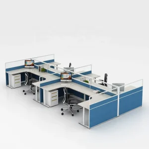 Customized Modern Metal Office Workstation 6 Seater Modular Cubicle Workstation for Schools Hospitals
