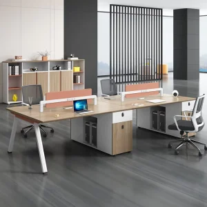 Customized Modern Office Workstation Furniture Fast Delivery 8 Person Cubicle with Extendable Office Table